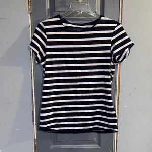 Atmosphere Navy and White Striped Short Sleeve Tee
